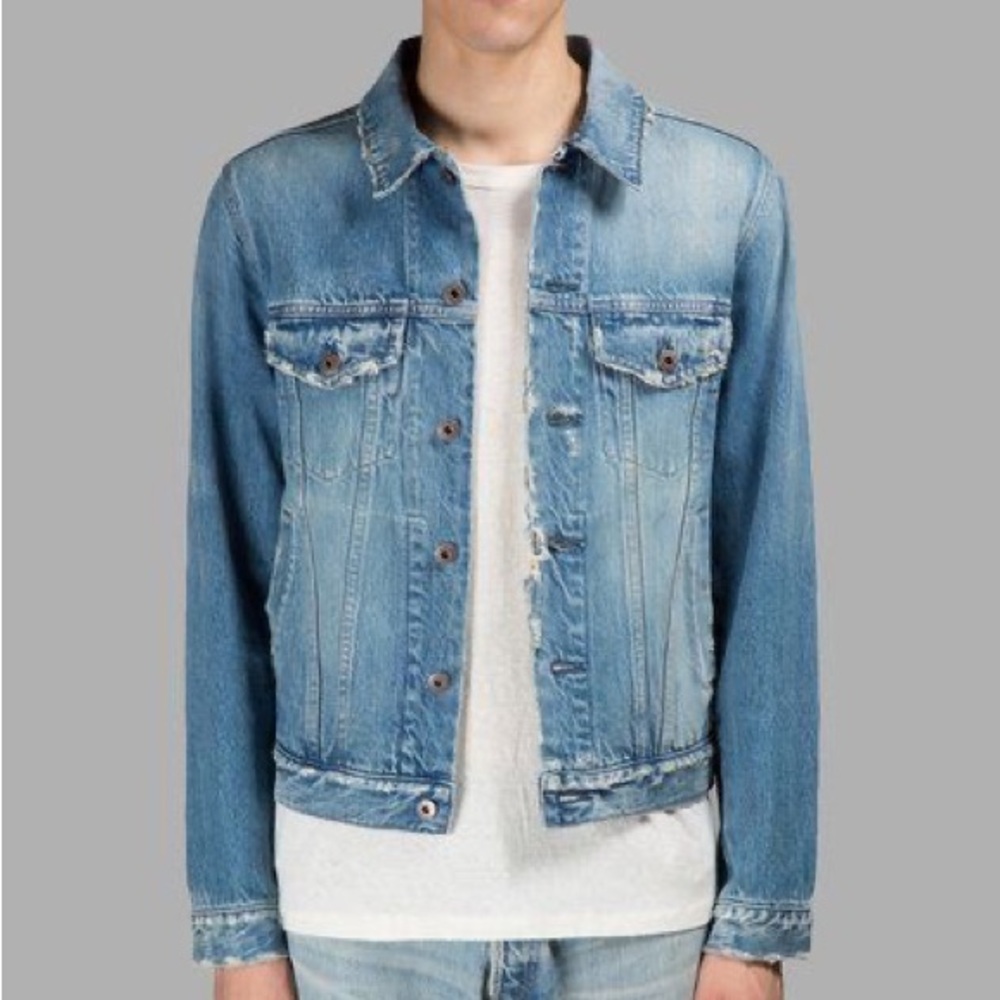 SIMON MILLER DISTRESSED JEAN JACKET - LARGE